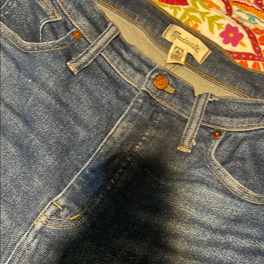 Madewell Blue Skinny Jeans with Classic Stitching